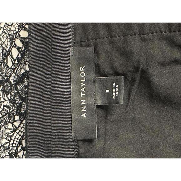 Ann Taylor office siren whimsigoth black floral lace pencil skirt Size 8 - Picture 4 of 4